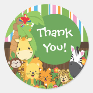 Danke Jungle Safari Baby Animals Sticker