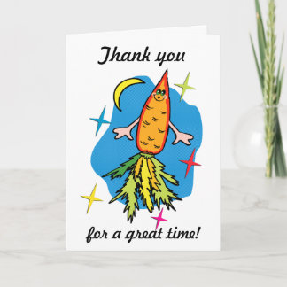 Danke Karte: Carrot Rocket Ship