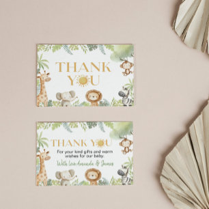 Danke Karte für Wild One Safari Baby Shower