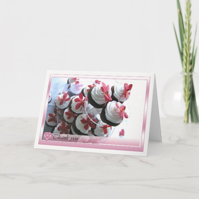 Danke Karte mit leckeren Kuchen (Vorderseite)