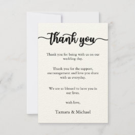 Danke Karte, Script danke Karte