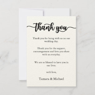 Danke Karte, Script danke Karte