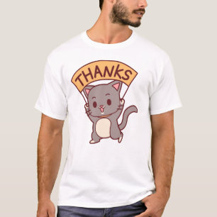 Danke Katze – Süße Dankbarkeits-Katze-T-Shirt T-Shirt