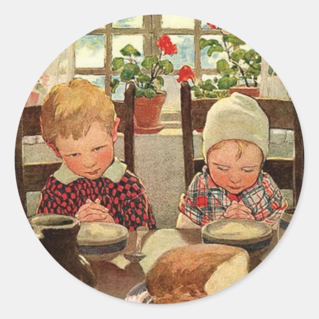 Danke Kinder von Jessie Willcox Smith Runder Aufkleber (Vorderseite)