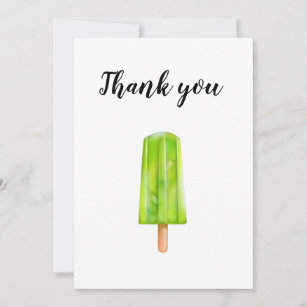 Danke Kiwi Popsicles-Grußkarte