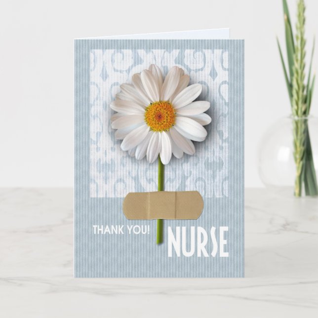 Danke, Krankenschwester. Grußkarte von Daisy Desig Dankeskarte (Vorderseite)