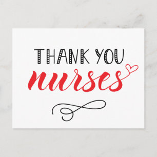Danke Krankenschwestern   Lustige Schrift Postkarte