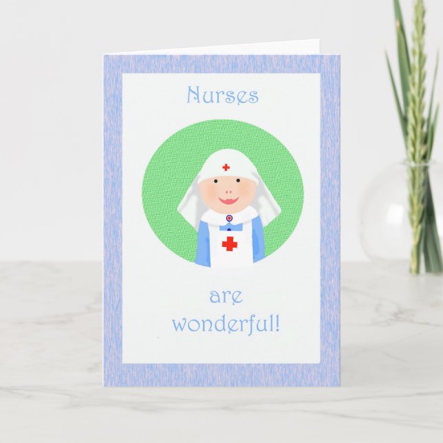 Danke, Krankenschwestern sind wunderbar. Krankensc Dankeskarte (Vorderseite)