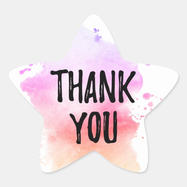 Danke, Label Stern-Aufkleber (Vorderseite)