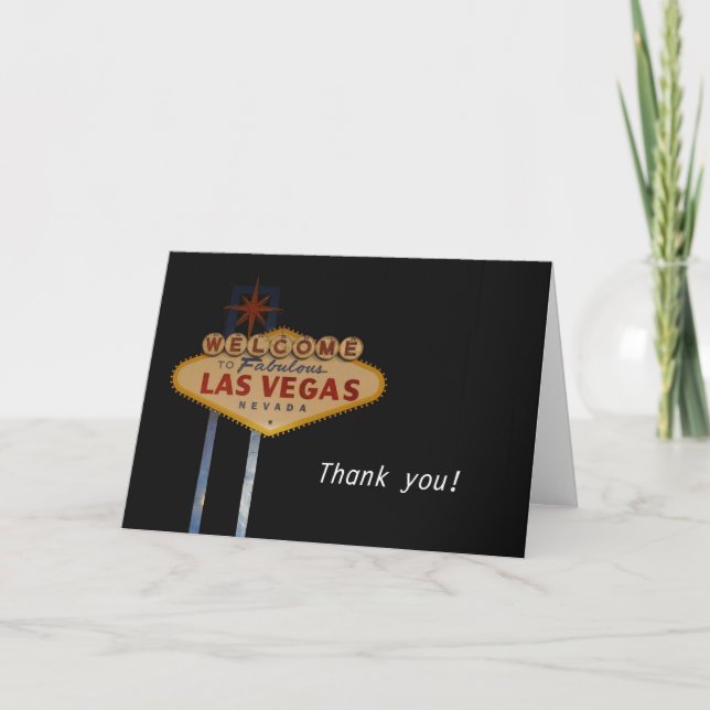 Danke! Las Vegas-Karte Dankeskarte (Vorderseite)