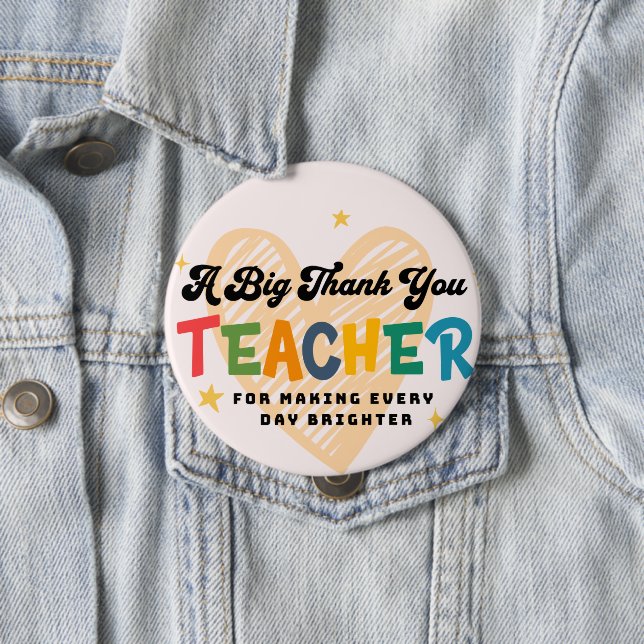 Danke, Lehrer-Button Button (Beispiel)