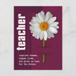 Danke, Lehrer. Daisy Design Postkarte
