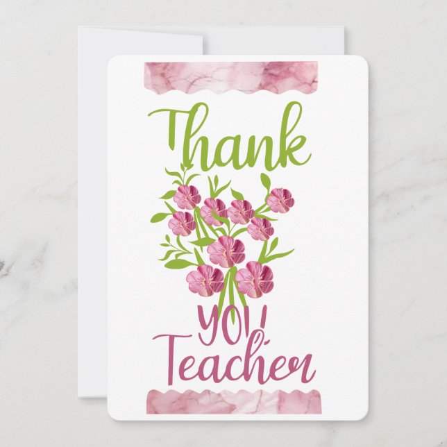 Danke Lehrer Feiertagskarte (Vorderseite)