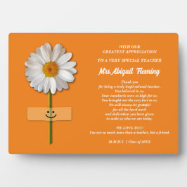 Danke, Lehrer. Lächeln Daisy Custom Gift Fotoplatte