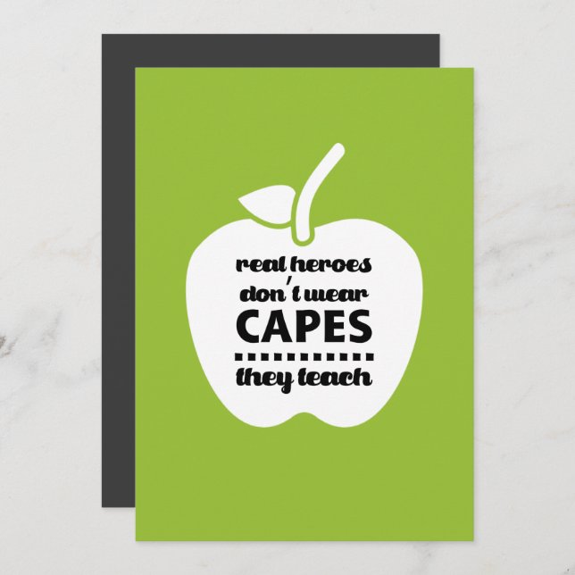 Danke, Lehrer. Lehrangebot | Apple Dankeskarte (Vorne/Hinten)