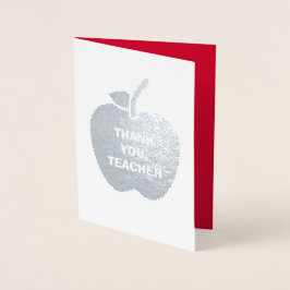 Danke, Lehrer. Luxus Folienkarte