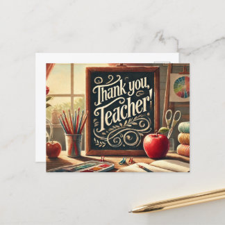 "Danke, Lehrer!" Postkarte