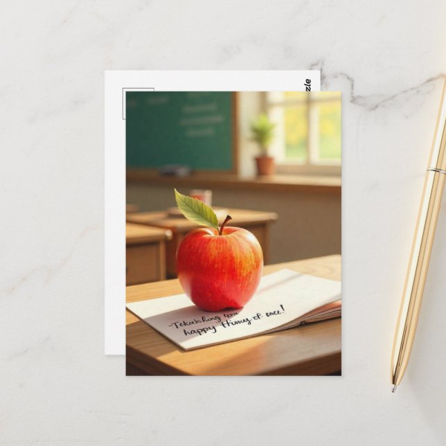 "Danke, Lehrer!" Postkarte (Vorderseite/Rückseite Beispiel)