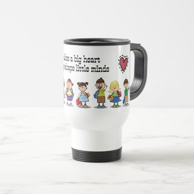 Danke, Lehrer. Schulkinder und Kostenvoranschlag Reisebecher (VorderseiteRechts)