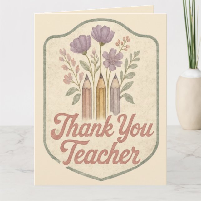 Danke Lehrer Vintage (Vorderseite)