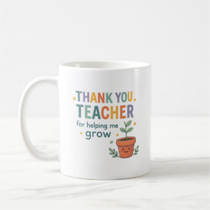 Danke Lehrer Wachsen Wertschätzung Kaffeetasse