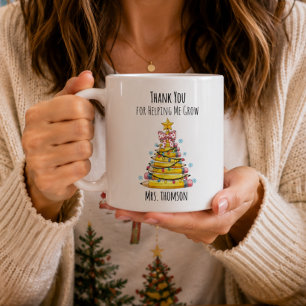 Danke Lehrer Weihnachtsbaum Bleistift Kaffeetasse