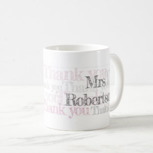 Danke, Lehrerin personalisierte Tasse