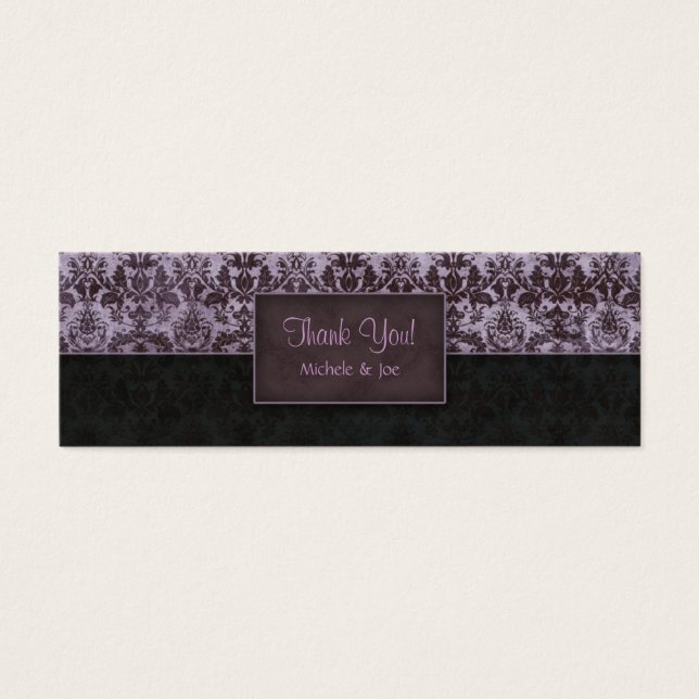 Danke Lesezeichen Damask Lila Black (Vorderseite)