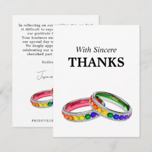 🌈Danke LGBTQ+ Vereint im Stolz Dankeskarte
