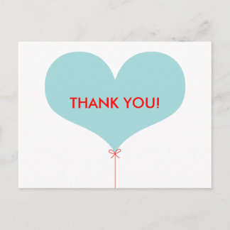Danke Liebe Balloon Postkarte