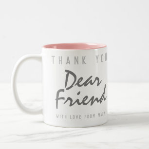 Danke lieber Freund Zweifarbige Tasse