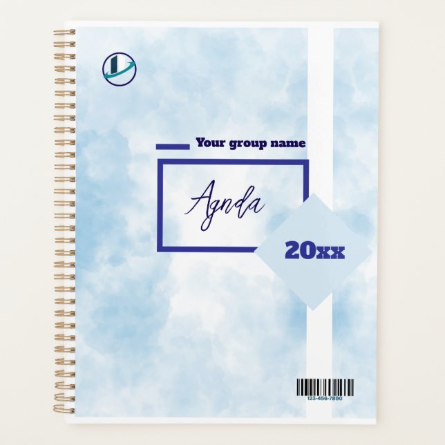 Danke & Logo & Text personalisieren Planer (Vorderseite)