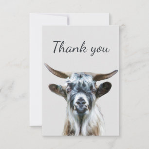 Danke, lustige alte Ziegen-Farmtiere Dankeskarte