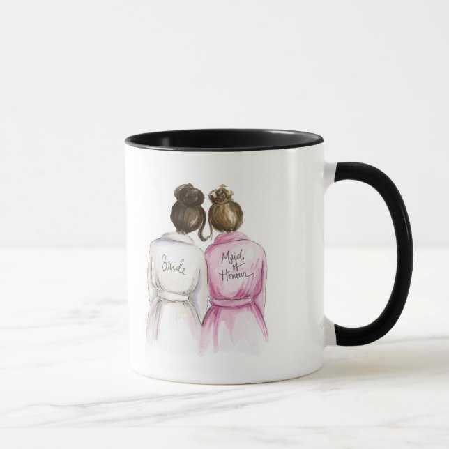 Danke Mädchen des Ehrendk-Br-Braut-Br-Mädchens Tasse (Rechts)