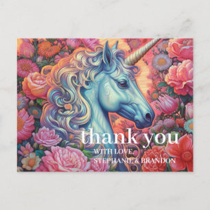 Danke Magical Unicorn Postkarte
