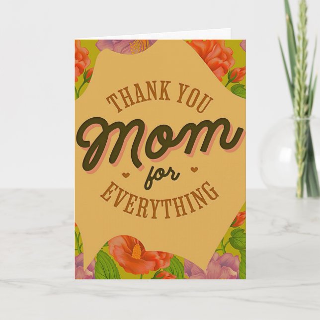 Danke Mama für alles Muttertagsgrüßen Karte (Vorderseite)