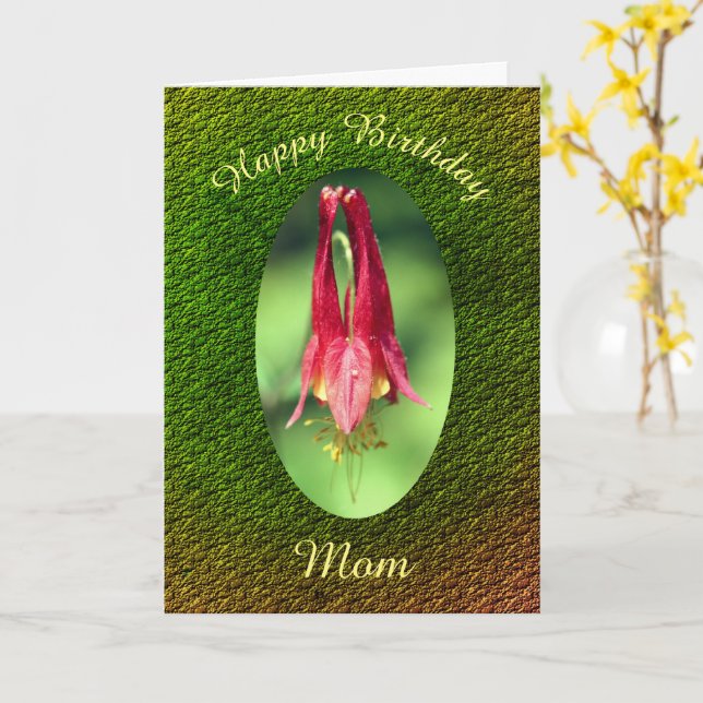 Danke Mama Kolumbin Blume Geburtstag Karte (Gelbe Blume)