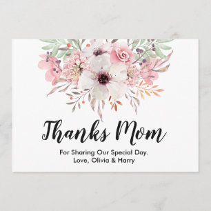 Danke Mama Land Blumen   Hochzeit Danksagungskarte