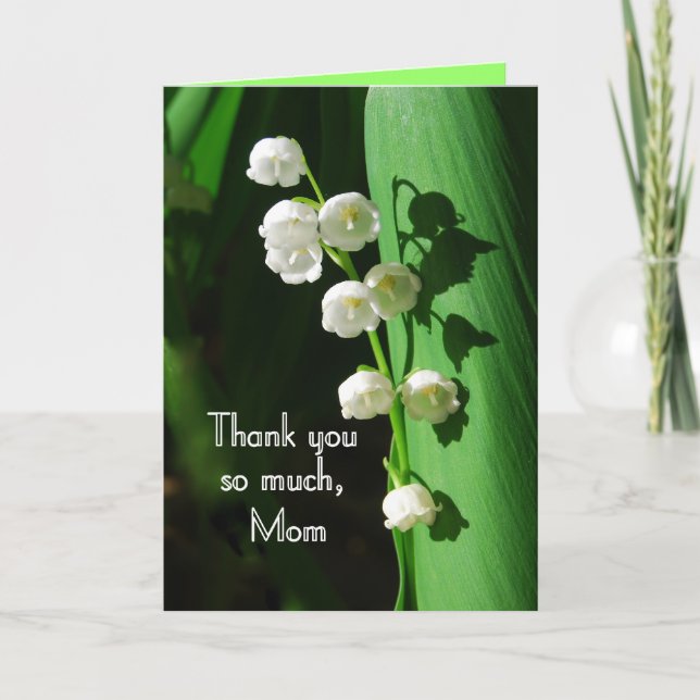 Danke, Mama, Lily of the Valley Dankeskarte (Vorderseite)