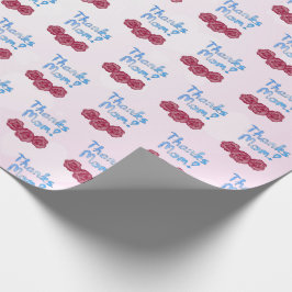 Danke Mama mit Carnation Blume für den Muttertag Geschenkpapier