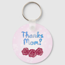 Danke Mama mit Carnation Blume für den Muttertag Schlüsselanhänger