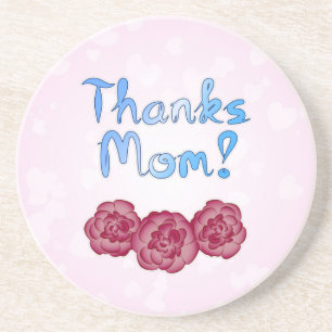 Danke Mama mit Nelke zum Muttertag Getränkeuntersetzer