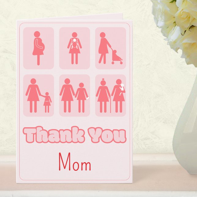 Danke Mama Mutterreise Muttertag Karte (Mother's Day Thank You)