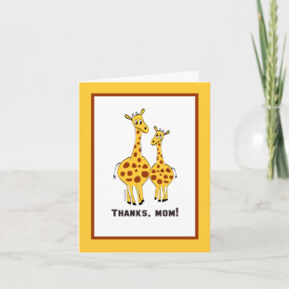 Danke Mama Niedlich Giraffe Illustrationskarte