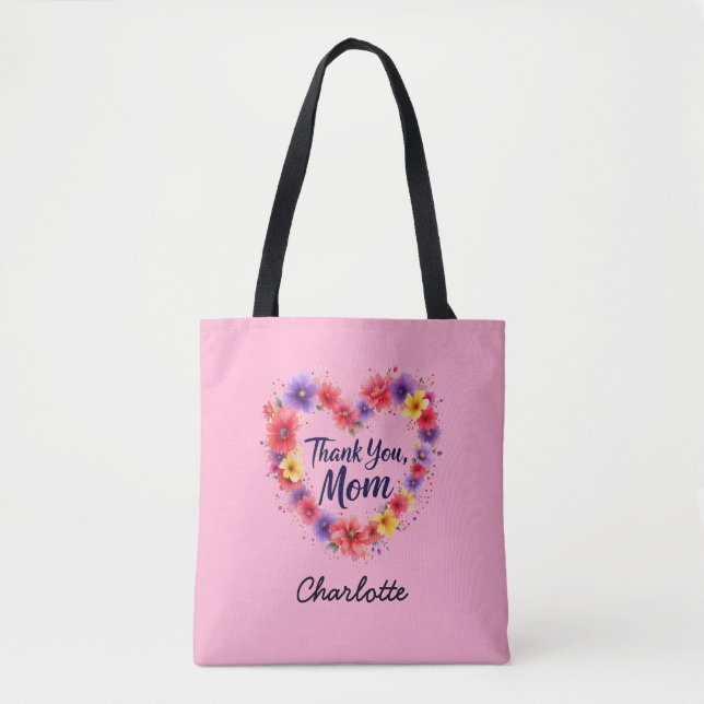Danke Mama | Personalisierter Muttertag Tasche (Vorderseite)