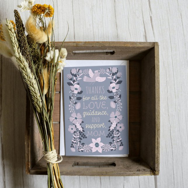 Danke, Mama skandinavische Volkskunst schätzen Feiertagskarte (Von Creator hochgeladen)