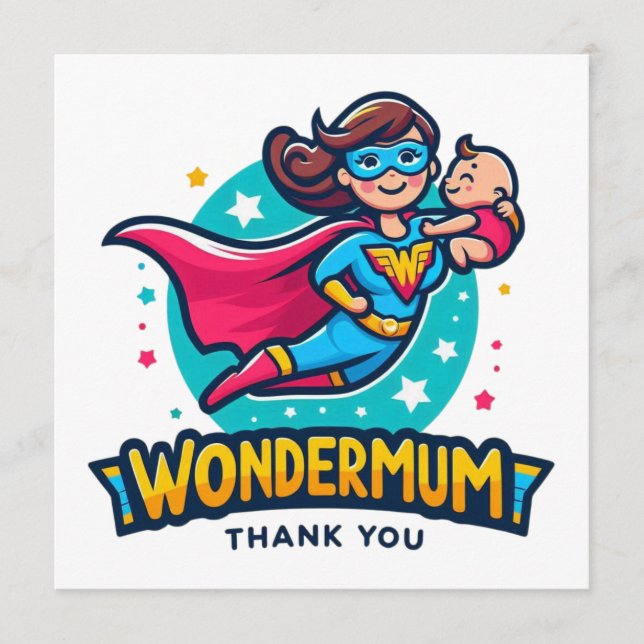 Danke Mama! T-Shirt Hinweiskarte (Vorderseite)