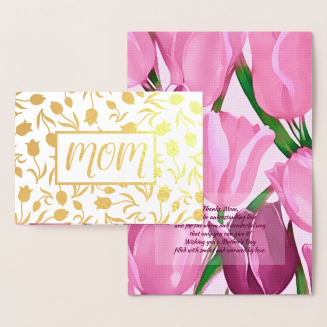 Danke, Mama. Tulip Painting Luxury Folienkarte (Anzeige)