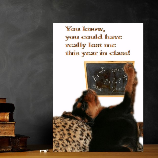 Danke Mathelehrer, Cavalier King Charles (Get that Awwwww factor with this adorable thank you teacher card!)