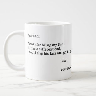 Danke, mein Vater zu sein - Zitat der Liebe Jumbo-Tasse